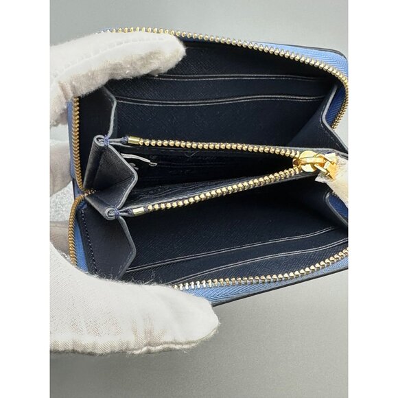 Kate Spade Morgan Kingfisher Saffiano Leather Zip Card Case Wallet K8920 *READ* - Picture 7 of 14